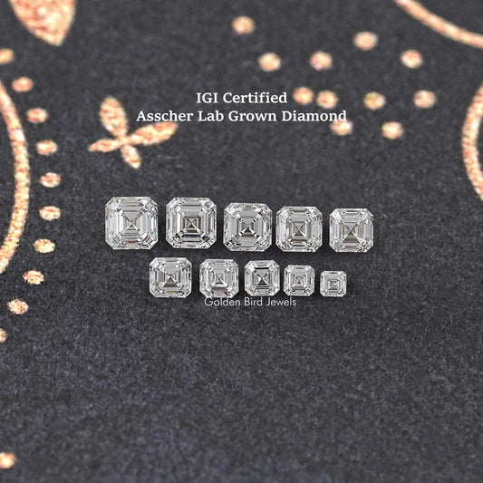 Asscher Cut Lab Grown Loose Diamond