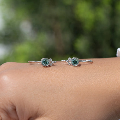 In Hand View Of Moissanite Diamond Drop Earrings
