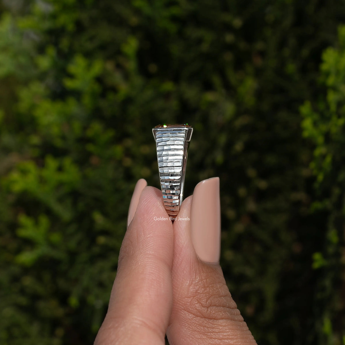 Criss Cut And Baguette Moissanite Two Stone Ring