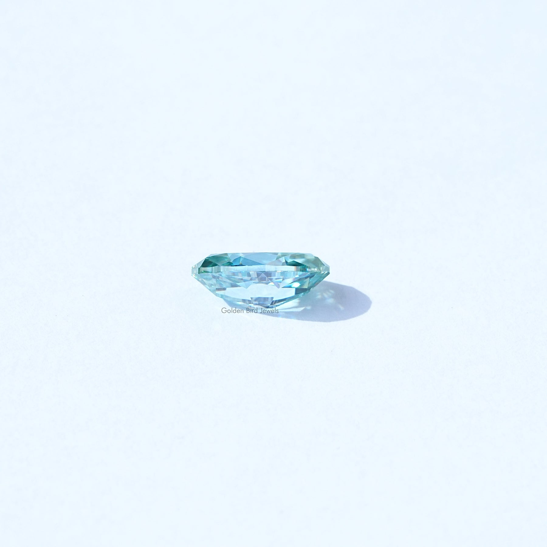 Side View Of Moval Cut Loose Moissanite