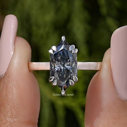 Dutch Marquise  Moissanite Diamond Solitaire Ring