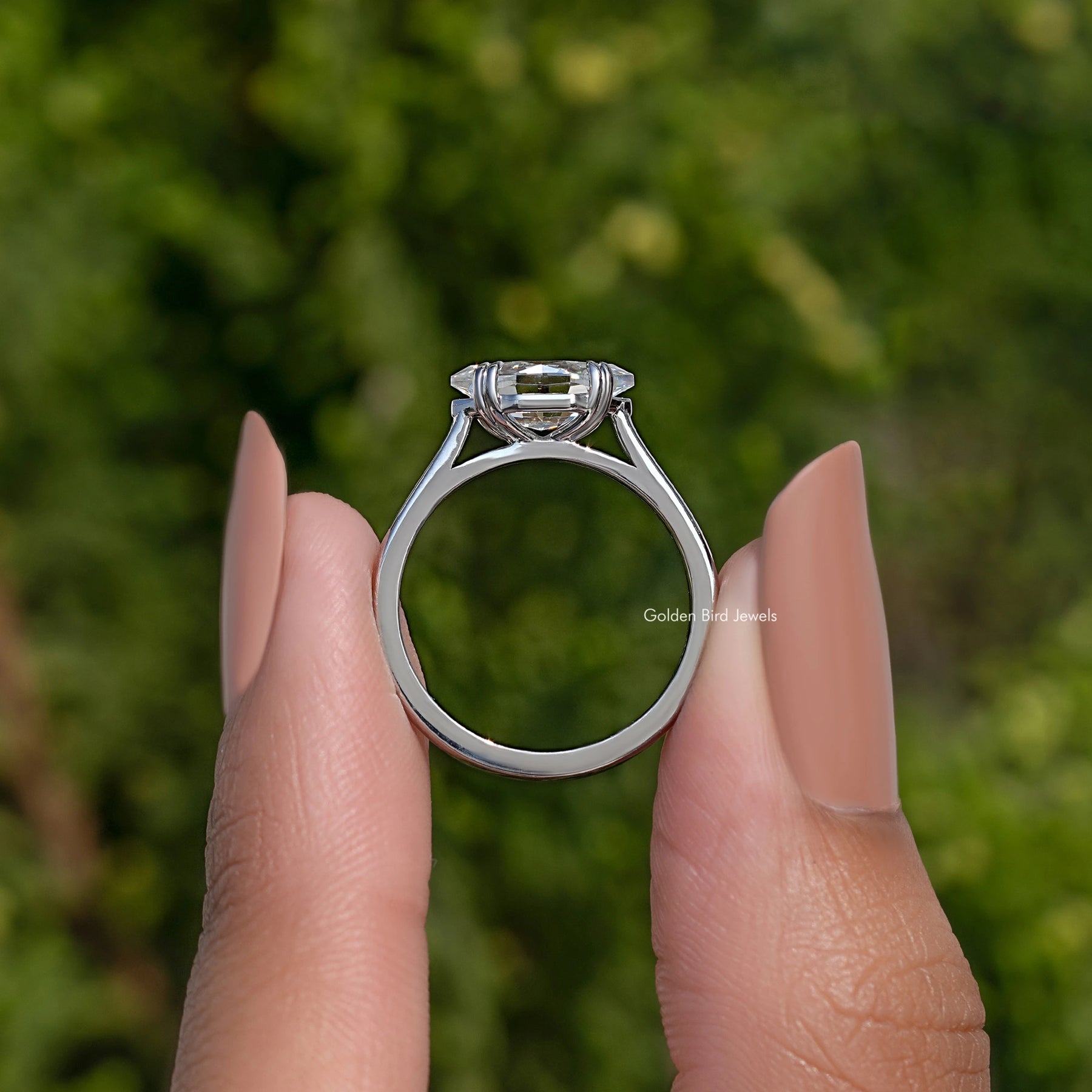 Marquise Moissanite East West Solitaire Ring 