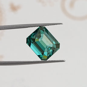 Front View Of Old Mine Emerald Cut Loose Moissanite Stone