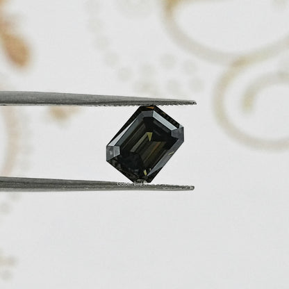 Gray Emerald Loose Moissanite