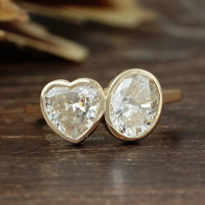 Heart And Oval Cut Moissanite Wedding Ring