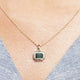 Green Emerald Moissanite Solitaire Pendant