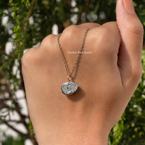 Moissanite Pear Shaped Bezel Solitaire Pendant