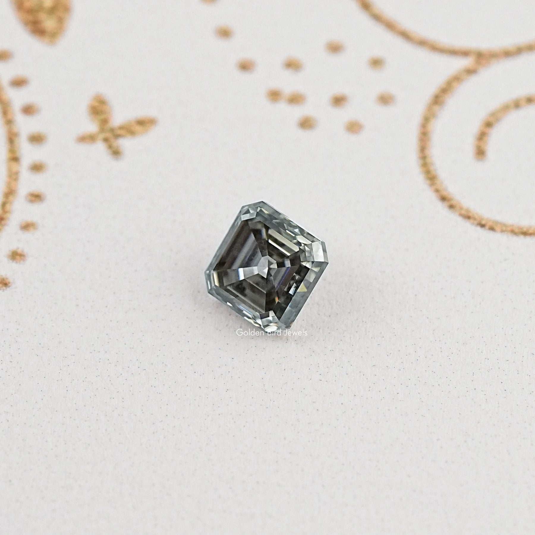 Display View of Asscher Cut Moissanite 