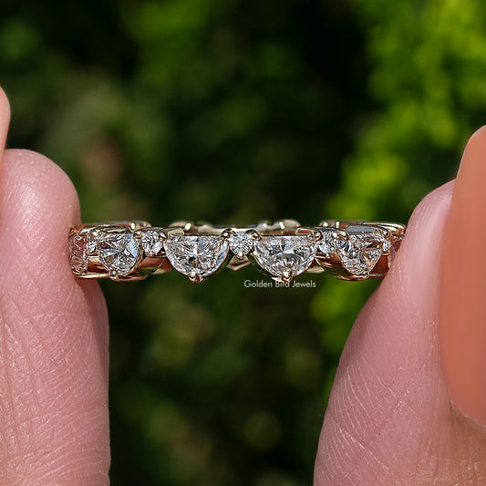 Half Moon Lab Grown Diamond Full Eternity Band
