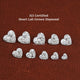 View of Heart Shaped Loose Lab Diamond In White 