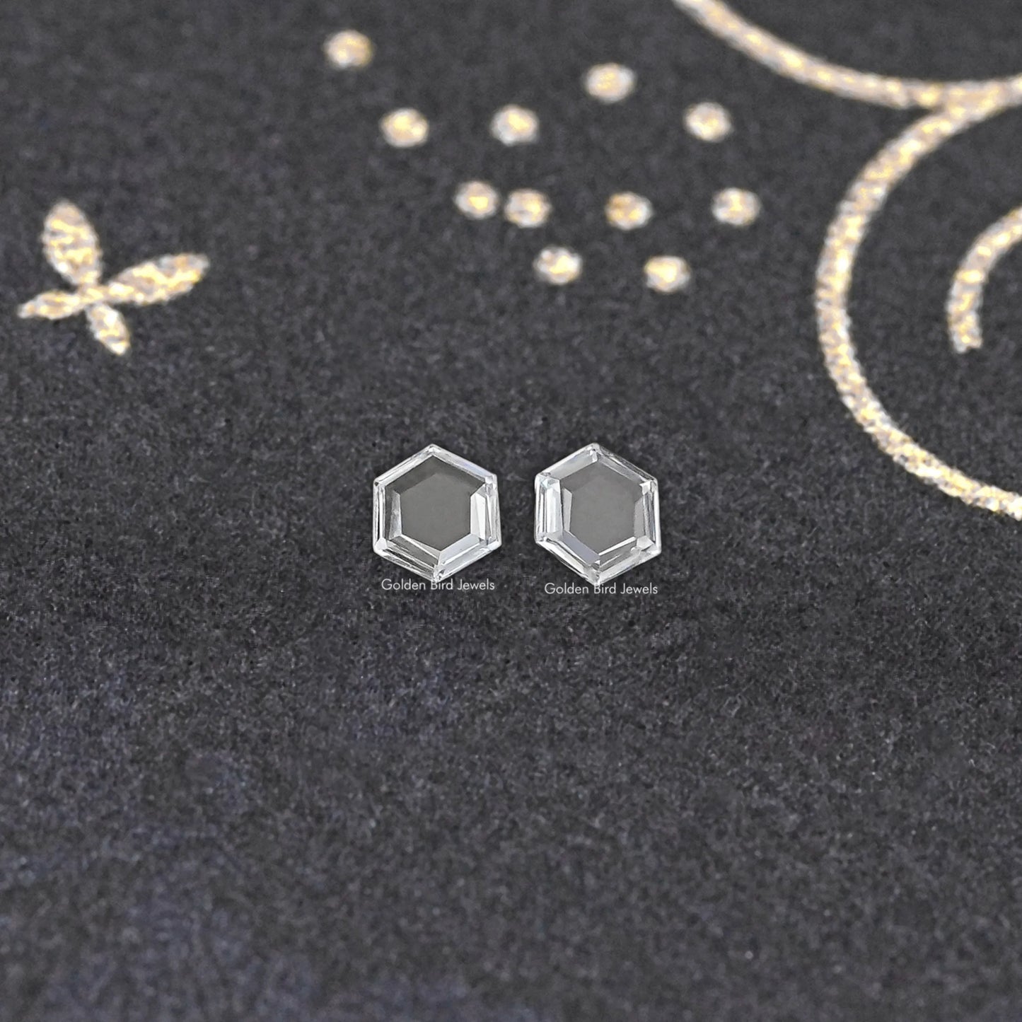 Rose Cut Hexagon Lab Loose Diamond