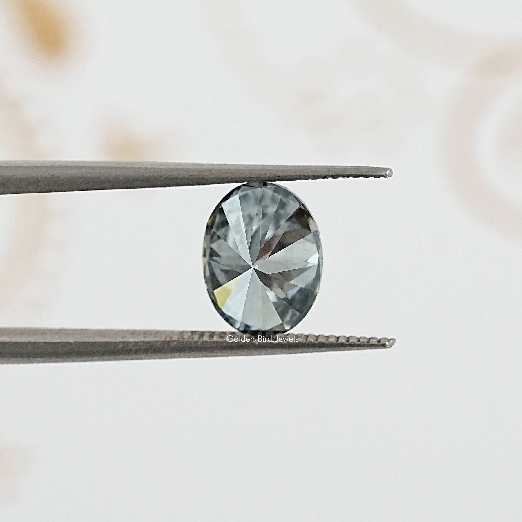Close up View of Oval Shape Moissanite Loose Stone for Engagement Jewelry