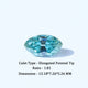 Cyan Blue Old Mine Moval Cut Loose Stone