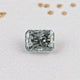 Front View Of Gray Radiant Moissanite Loose Stone