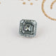 Front View Of Grey Asscher Cut loose Moissanite 