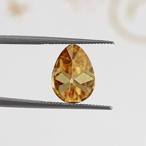 Detailed View Of Old Mine Pear Cut Loose Moissanite Stone