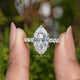 Moissanite Old Mine Moval Accent Stone Ring