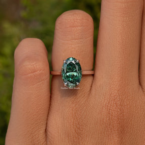 Moissanite Oval Cut Engagement Ring