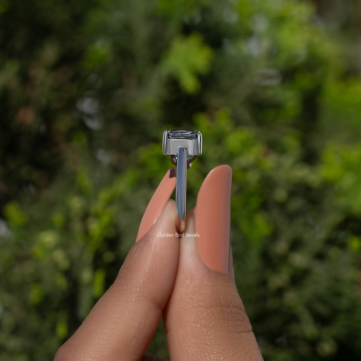 3-Stone Moissanite Diamond Engagement Ring