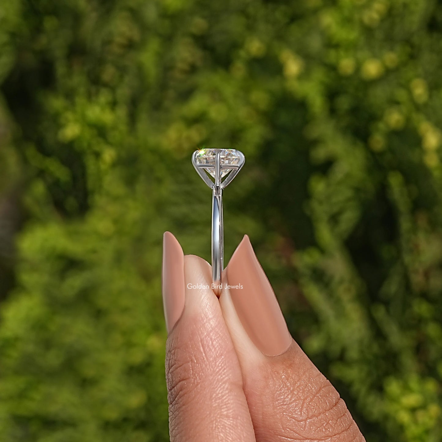 Round Cut Moissanite Solitaire Bridal Ring