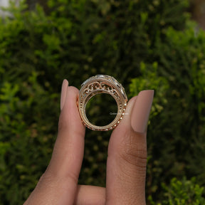 Moval Old Mine Cut Vintage Engagement Ring
