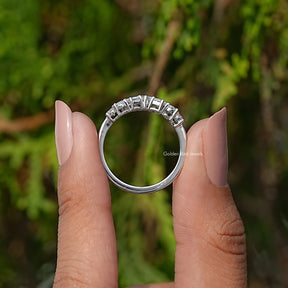 Back View Of Multi Shape Lab Diamond Engagement Ring

