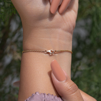 Trillion Cut Lab Grown Diamond Engagement Bracelet