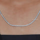 Round Moissanite Tennis Necklace