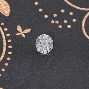 Back View Of European Round Loose Moissanite Stone
