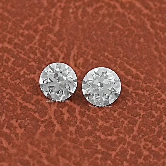View Of Old European Round Diamond Matching Pair