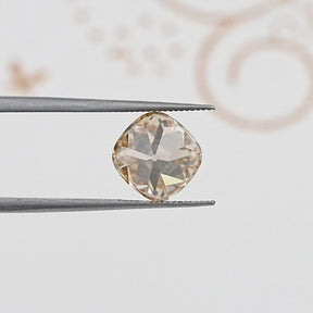 Detailed View Of Old Mine Cushion Cut Loose Moissanite Stone