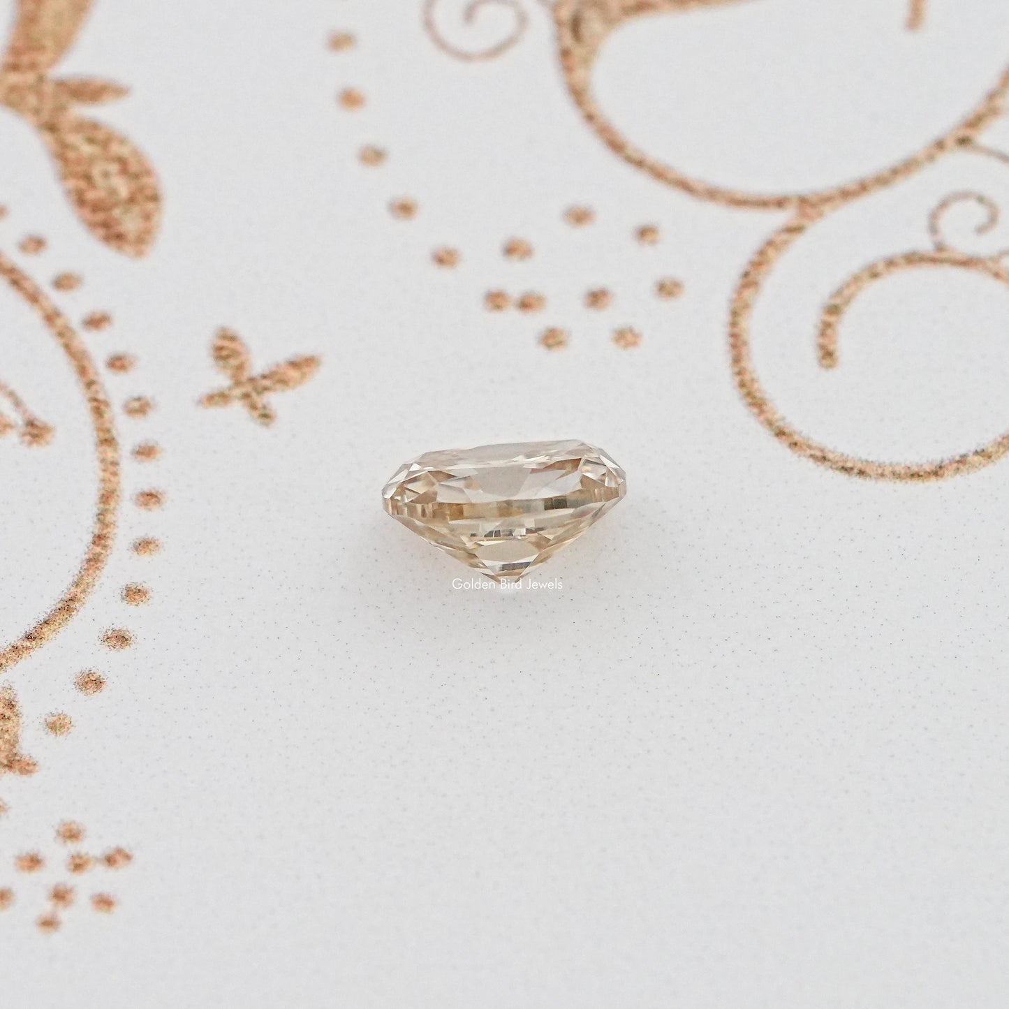 Detailed View Of Old Mine Cushion Cut Loose Moissanite Stone