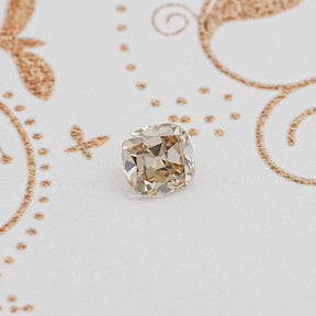 Front View Of Old Mine Cushion Cut Loose Moissanite Stone