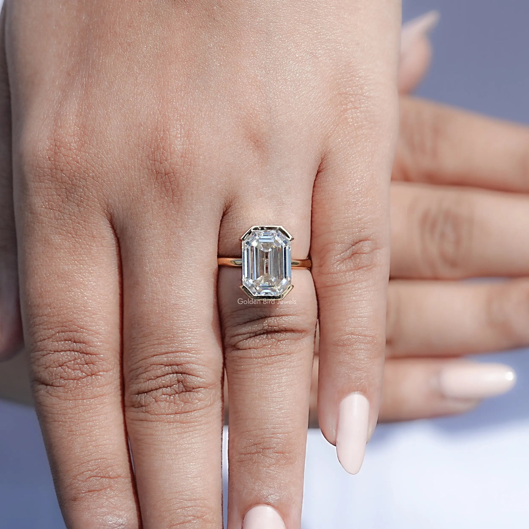 Detailed View Of Old Mine Emerald Ring