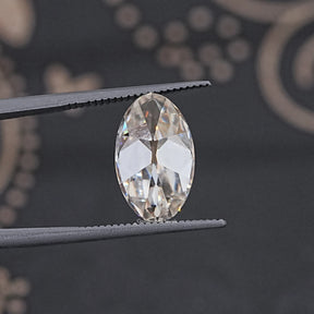 Detailed View Of Old Mine Oval Cut Loose Moissanite Stone