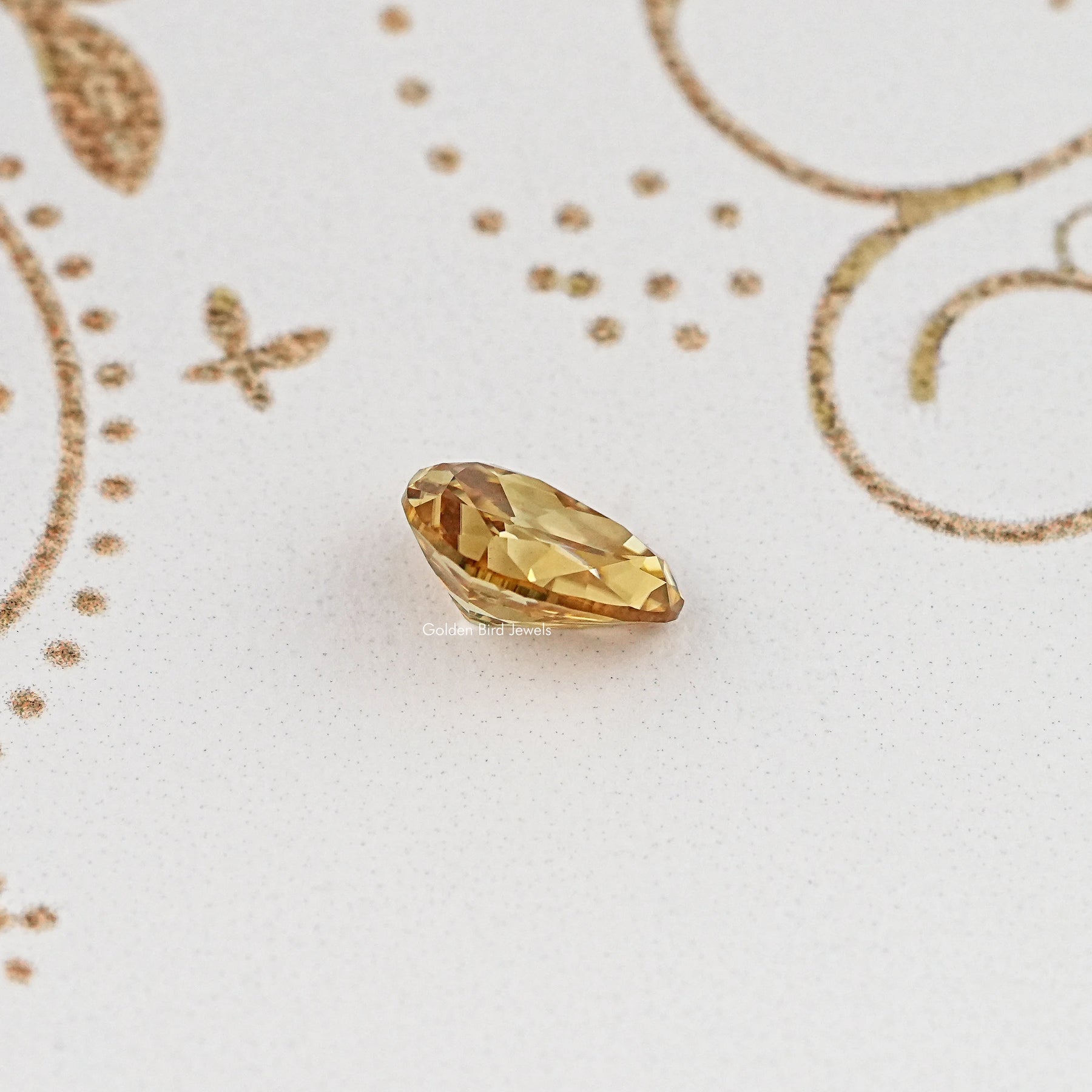 Side View Of Old Mine Pear Cut Loose Moissanite Stone