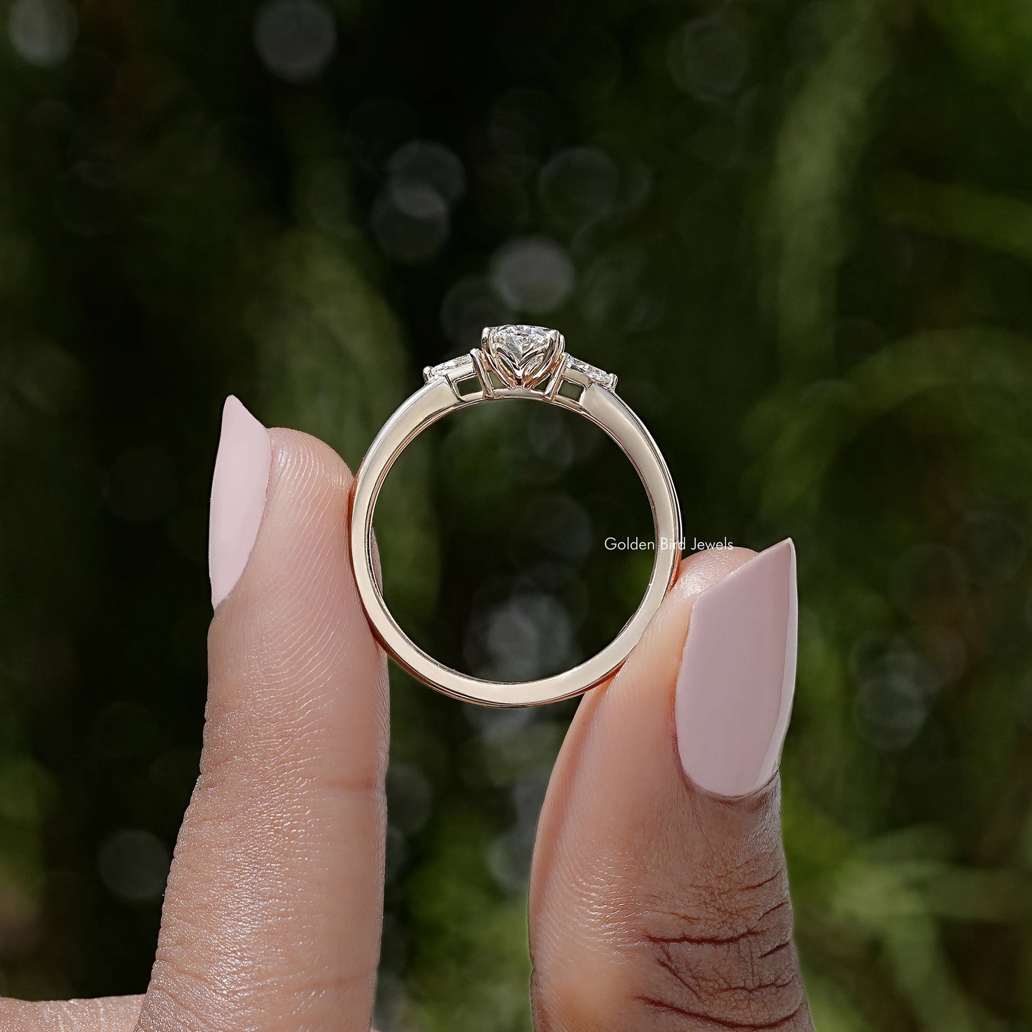 3 Stone Lab Grown Diamond Anniversary Ring