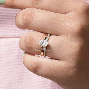 Oval Cut Moissanite Bridal Ring Set