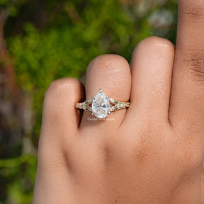 Top View Of Moissanite Solitaire Ring
