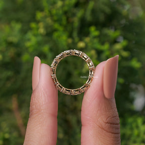 Pear Eternity Band Lab Grown Wedding Band