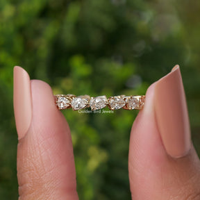Pear Eternity Band Lab Grown Wedding Band