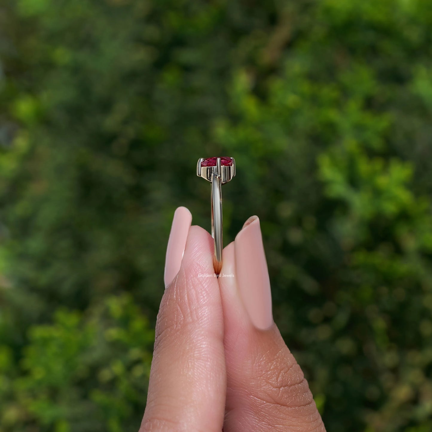 Toi Et Moi Pear Cut Gemstone Engagement Ring