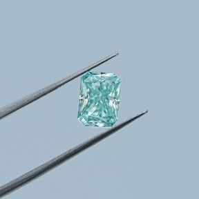 Radiant Cut Loose Moissanite in Blue tone 