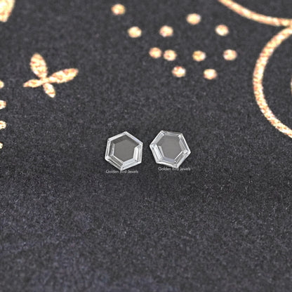 Rose Cut Hexagon Lab Loose Diamond