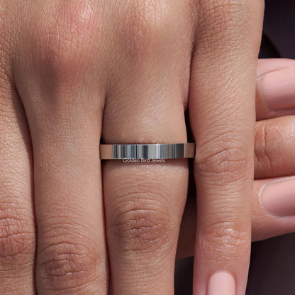 Black Moissanite Round Cut Diamond Channel Set Band
