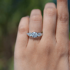 Round And Tapered Baguette Cut Five Stone Ring