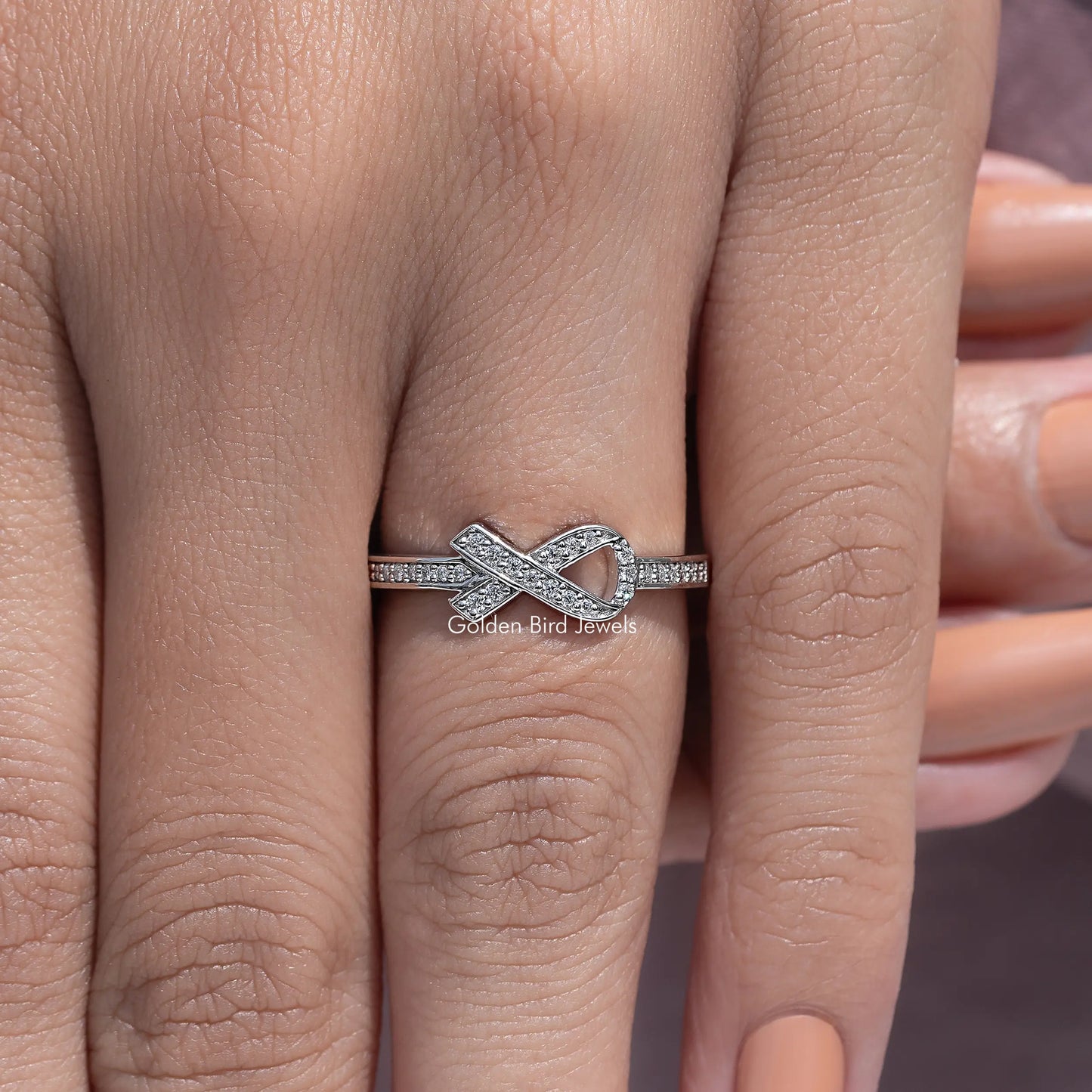 Round Cut Moissanite Hope Ring