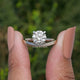 Round Cut Lab Diamond Curved Solitaire Ring