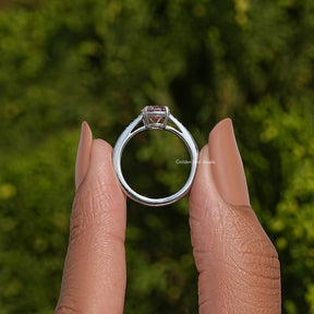 Round Cut Moissanite Accent Ring