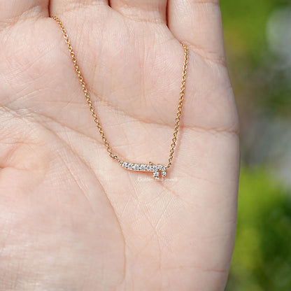 Round Cut Moissanite F Initial Letter Pendant